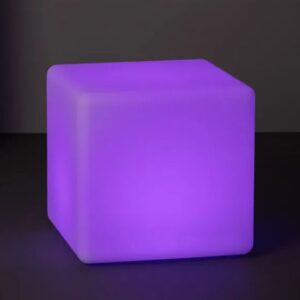 cubo led color morado